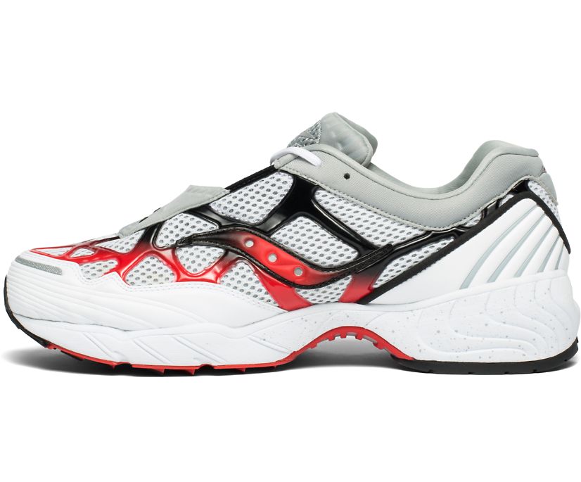 Saucony Grid Web Women's Originals White / Grey / Red | Canada 007UZGT